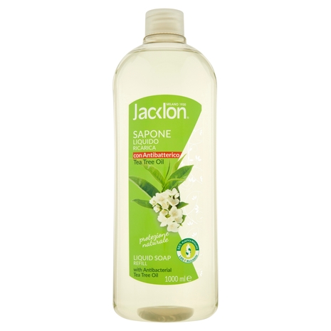 Jacklon Sapone Liquido Ricarica con Antibatterico Tea Tree Oil 1000 ml
